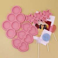 Silicone Lollipop Mold and Sticks Round Heart Flower Star Shape Hard Candy Epoxy Resin Cake Decorating Tool Baking Accessories Bread Cake  Cookie Acce