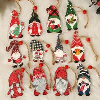 9Pcs Navidad 2022 New Year Gifts Boxed Christmas Tree Gnomes Wooden Pendants Ornaments Christmas Decorations for Home Natal Noel