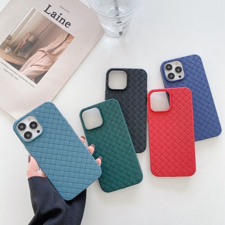 เคสโทรศัพท์มือถือแบบนิ่ม-tpu-สีพื้น-สําหรับ-iphone-7-8-plus-11-12-13-14-pro-promax