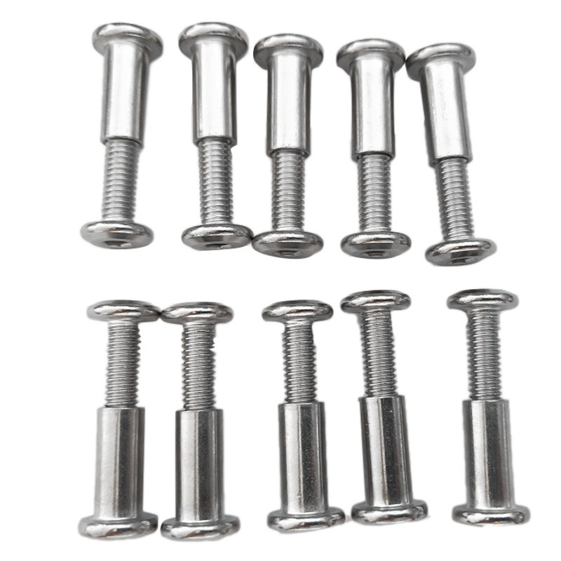 uxcell Screw Post Fit for 5/16 Male M6x59mm Belt Buckle Binding Bolts Leather Fastener Carbon Steel 4 Sets 8mm Hole Dia