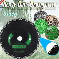 Heavy Duty เครื่องตัดแปรง Chainsaw ฟัน10000 RPM 9นิ้วรอบสำหรับสนามหญ้า Trimmer