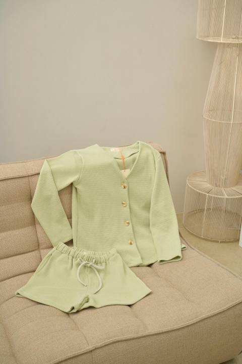 xothelabel-cardigan-comfy-set-ชุดเซตผ้าวาฟเฟิลใส่ง่ายใส่ได้บ่อย