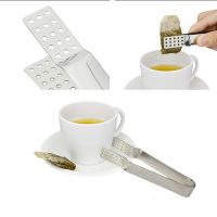 Stainless Steel Tea Bag Clip Resistant Teabag Food Set Clip Practical Stainless Steel Tea Bag Tong Kitchen Squeezer Tool