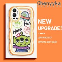 Chenyyka เคสสำหรับ Infinix 12 Play NFC 12iHot 12 Play Note 12 G96 เคสแฟชั่นคนต่างด้าวที่น่ารักสีสันสดใสครีมคลื่นขอบกันกระแทกแบบใสนุ่ม เคสมือถือโปร่งใสลายกล้องถ่ายรูปสร้างสรรค์เรียบฝาครอบป้องกันซิลิโคน