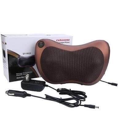 เครื่องนวดไฟฟ้า 2in1 ทรงหมอน CAR MASSAGE PILLOW ใช้ได้ทั้งไฟรถและไฟบ้าน ช่วยผ่อนคลาย หายเมื่อย  น้ำหนักเบา พกสะดวก