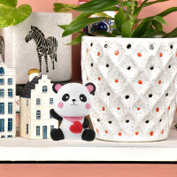 Arenlen【Hot Sale】 Vinyl Panda Piggy Bank Uncreakable Cartoon Panda รูปเหรียญ Money Bank