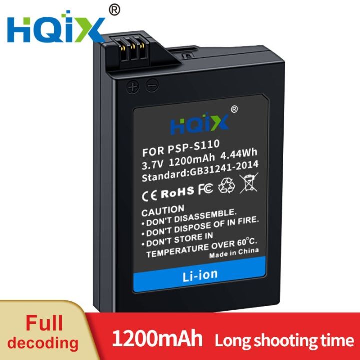 HQIX For Sony PSP-2006 2007 2008 3000 3001 3002 3003 3004 3005 3006 3007  3008 Game Console PSP-S110 Charger Battery 