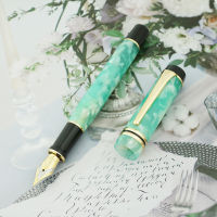 Kaigelu 316 Marble Green Celluloid Fountain Pen,Effm Medium Nib Beautiful Pattern Ink Pen Writing Gift For Office Business