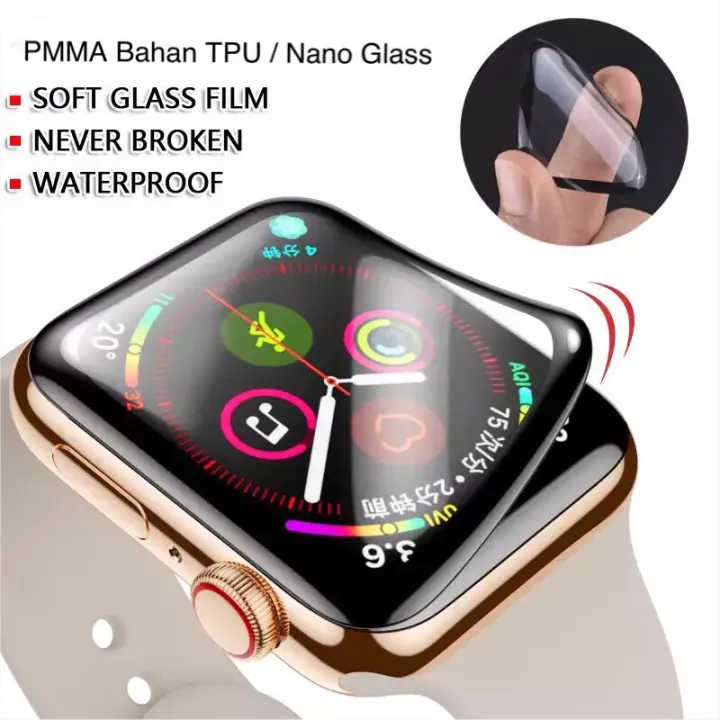 Anti gores PMMA NANO Glass Bahan TPU Apple i Watch ULTRA 38mm 40mm 41mm 42mm 44mm 45mm 49mm for Iwatch series se 1 2 3 4 5 6 7 8 Nano Pelindung Layar jam tangan | Lazada Indonesia