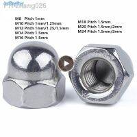 1-2pcs M8 M10 M12 M14 M16 M18 M20 M24 (pitch 1/1.25/1.5/2mm)304 Stainless Steel Fine thread Nuts/Cap Nuts