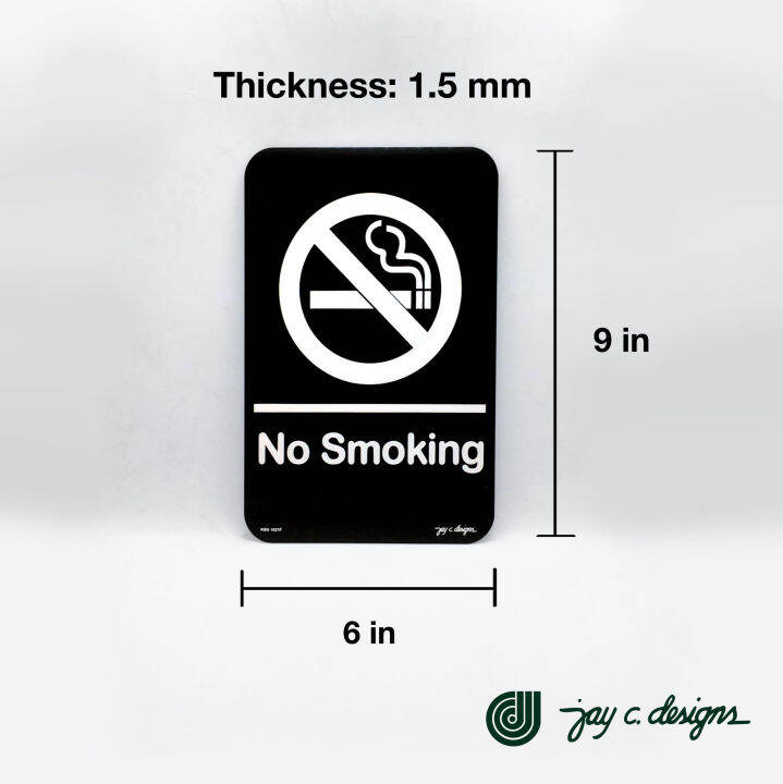 Acrylic Signage No Smoking Sign Jay C. Designs 1921 | Lazada PH