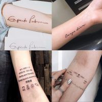 【YF】 60pcs Tattoo Stickers Set English Phrase Temporary Waterproof Fake