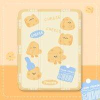 (CALGY Phone protection)สำหรับ iPad 2019 2021 10.2 2018 9.7นิ้วเคสชีสการ์ตูนน่ารักสำหรับ iPad 2021 Pro Air 3 4 5 10.5 10.9 Mini 4 5 7.9นิ้ว