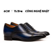 6CM  Giày Tăng Chiều Cao Nam T&TRA N301 Xanh Navy