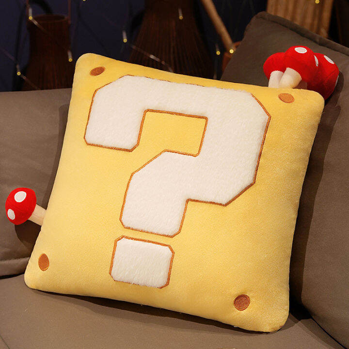 the-super-mario-bros-question-mark-block-throw-pillow-with-mushroom-gift-for-kids-home-decor-sofa-cushion