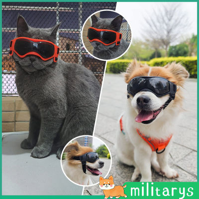แว่นตาสัตว์เลี้ยงพร้อมแถบคาดศีรษะกันลมกัน Uv ป้องกันเคสโครงอ่อนแว่นตาแว่นตาสำหรับสุนัขและแมว