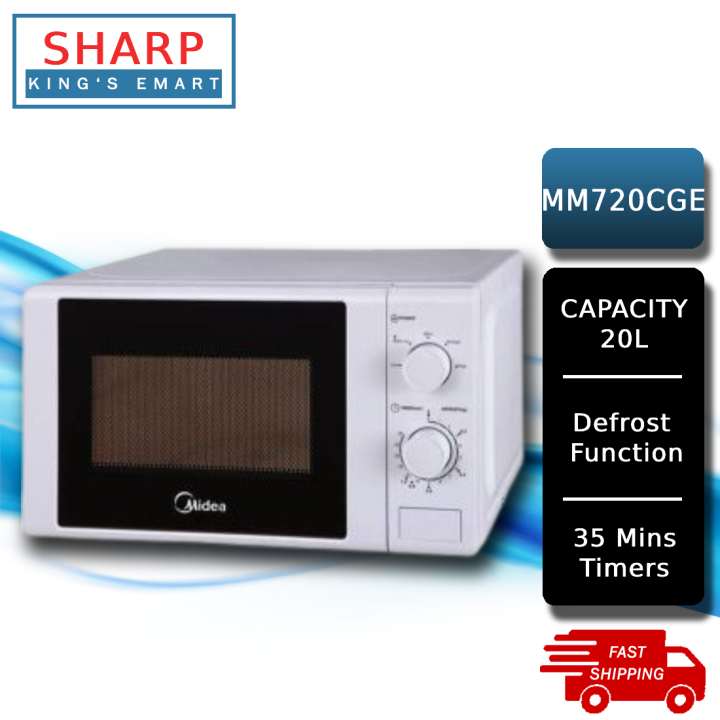 Midea Microwave Oven 20L MM720CGE / MM720CGE-WH | Ketuhar Gelombang ...