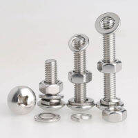 M2M2.5M3M4M5M6M8M5M6M8 Stainless Steel 304 Large Flat Head Cross Screw Nut Gasket 20Pcs