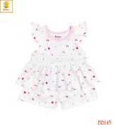 BỘ BÉ GÁI CÁNH TIÊN IN HÌNH ĐÁNG YÊU 100% COTTON BABIBOO BB145