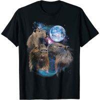 New fashion cool men t-shirt3 Moon capybara funny rodent enthusiast humorous T-shirt