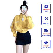 Áo Khoác Dù Nữ 2 Lớp Không Nón Phối 2 Sọc Thời Trang Mùa Hè Chống Nắng