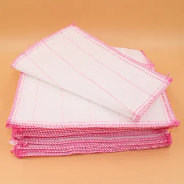 5Pcs Kitchen Cleaning Towels Cotton Dishcloth Super Absorbent Non-stick Oil  Reusable Cleaning Cloth Kitchen Daily