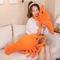 【CW】Cartoon Red Lobster Plush Toys Stuffed Animal Shrimp Lifelike Crayfish Doll Soft Funny Pillow Birthday Gifts for Kid Baby