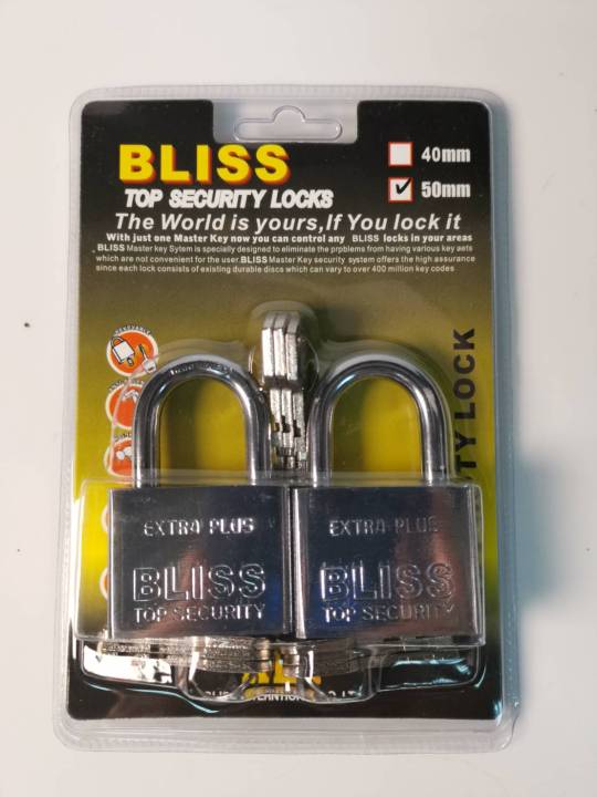 bliss-กุญแจระบบลูกปืนมาสเตอร์คีย์-50-มิล-จำนวน-2-3-4-5ชุด-ใน-1-เซ็ท-กุญแจมาสเตอร์คีย์-ไขได้ในดอกเดียว