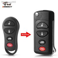 Dandkey Modified 4 Buttons Remote Car Key Shell Fob Flip Key For Jeep Liberty Dodge Neon Intrepid Chrysler Sebring 300M Concorde