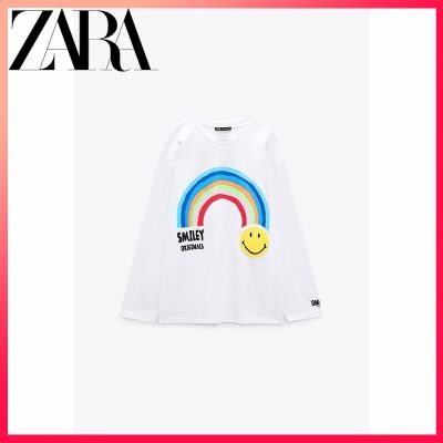Zara Fall Collection ไอคอนหน้ายิ้ม สําหรับผู้หญิง® เสื้อยืด พิมพ์ลาย