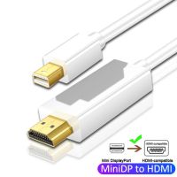 โปรเจกเตอร์ ABDFG ชุบทองอะแดปเตอร์4K2K 1.8M สายไฟวิดีโอ Mini DP กับ HDMI-เข้ากันได้