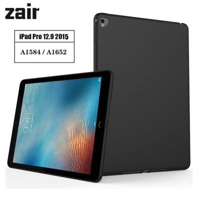 【DT】 hot  Silicone Case For Apple iPad Pro 12.9 2015 A1584 A1652 12.9 Flexible Bumper Soft Black TPU Back Cover