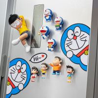 Creative Doraemon ตู้เย็นแม่เหล็กน่ารักหุ่นยนต์แมว 3D สเตอริโอสติกเกอร์แม่เหล็กตู้เย็นเครื่องมือข้อความตกแต่ง-Lianeur