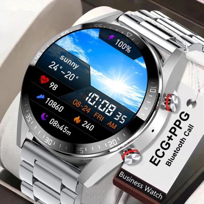 ZZOOI New Bluetooth Call ECG PPG Smart Watch Waterproof Sport Fitness Tracker Weather Display Men Smartwatch For Xiaomi Huawei Phone