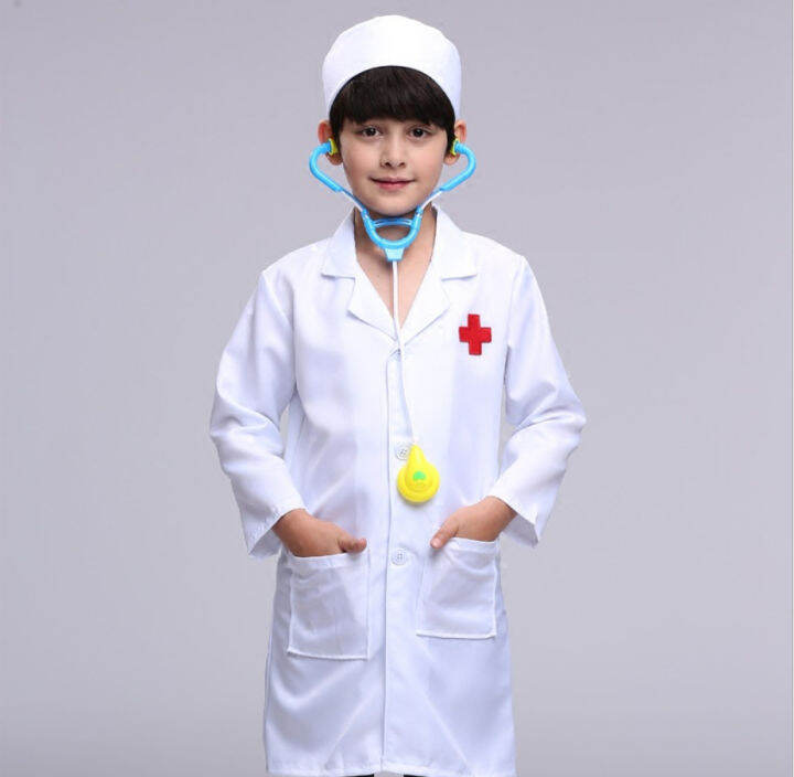 Set of children's doctors and nurses clothing kindergarten occupational