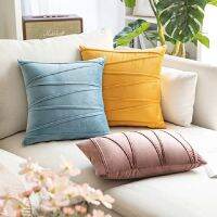 [HOT ZILXQIQILASW 103]Inyahome ปลอกหมอนโซฟาโยนกำมะหยี่กำมะหยี่ขนยาวประดับ,หมอนโซฟาเน้นสำหรับเตียงหมอนสี่เหลี่ยมห้องนั่งเล่น