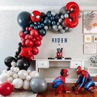 （koko party supplies）1SetBalloonsArch3D Spimderman ลูกโป่งฟอยล์อายุ1 9งานเลี้ยงวันเกิด DecorsGlobos อุปกรณ์ของขวัญ