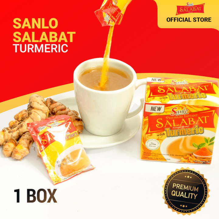 Sanlo Salabat Premium Instant Ginger Tea TURMERIC (10 Sachets, 7.5g