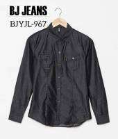 เสื้อเชิ้ตแขนยาว Double Pleated-pocket Denim BJYJL-967