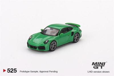 MINI GT 1:64 911 Turbo S Python Green LHD Diecast Model Car