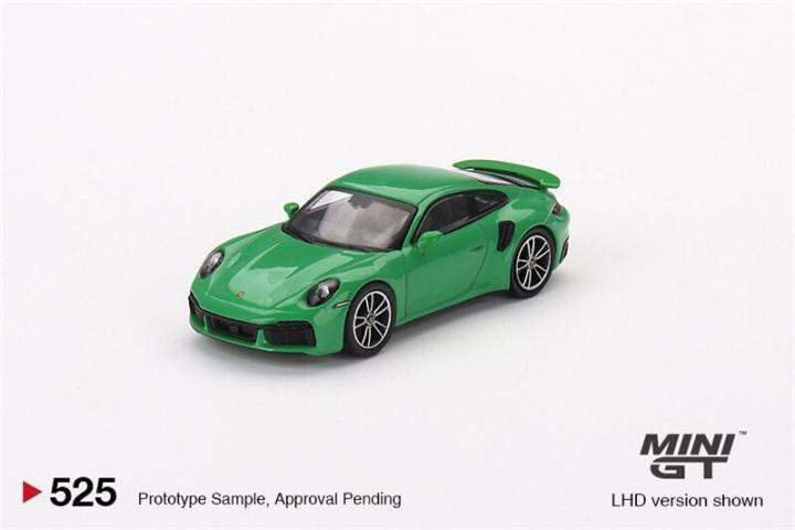 mini-gt-1-64-911-turbo-s-python-green-lhd-diecast-model-car