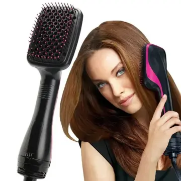 Electric heated shop hair brush