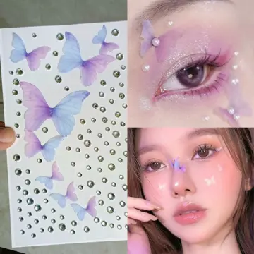 Adhesive Sticky Gems Sticker Face And Eye 3D Crystal Sticker Tattoo For  Party Stage Decor