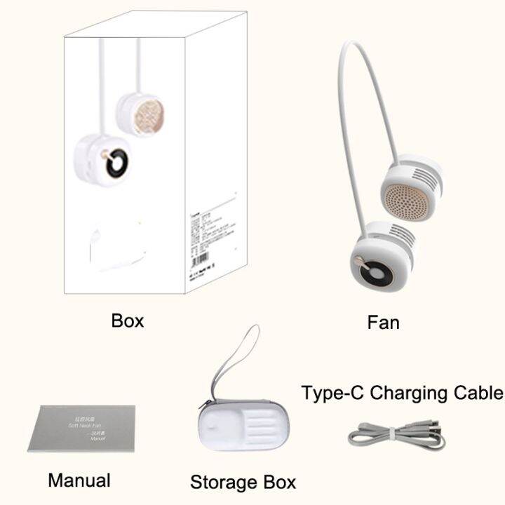 พัดลมแขวนคอมินิ-usb-พับพัดลมกังหันไร้ใบ