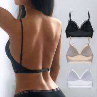 8 ใหม่ผ้าไหมน้ำแข็งขนาดใหญ่ backless bra ultra-th ไม่มีแหวนเหล็กเชือกแขวนคอคอ bra ชุดวันหยุดชุดชั้นในที่มองไม่เห็นผู้หญิง Bras A727