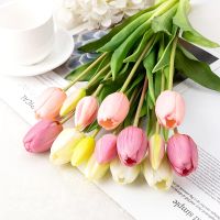 5pcs/Bouquet New Silicone Tulip Artificial Flower Real Touch Fake Flower Bouquet for Wedding Decoration Flowers Home Garen Decor Artificial Flowers  P