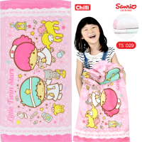 "ของแท้ 100%" Sanrio Towel ผ้าขนหนู ลิขสิทธิ์ Twin Star TS-029 ขนาด 16x32 นิ้ว(เช็ดผม)