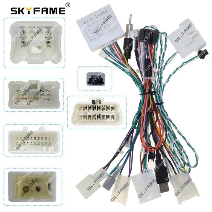 skyfame-car-16pin-wiring-harness-adapter-canbus-box-decoder-for-alphard-20-android-radio-power-cable