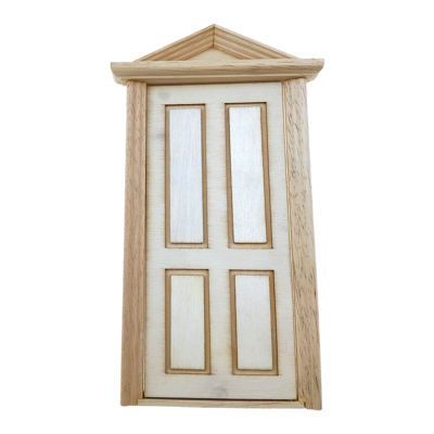 1:12ประตูขนาดเล็กสมจริงสูงเปิดออกด้านนอก4ประตูช่องไม้สำหรับบ้านตุ๊กตาประตูขนาดเล็กที่ละเอียดอ่อน