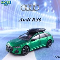 1:24 Audi RS6โมเดลโลหะผสมหล่อขึ้นรูปรถจำลอง,A572ของขวัญของเล่นเด็กดึงถอยหลัง